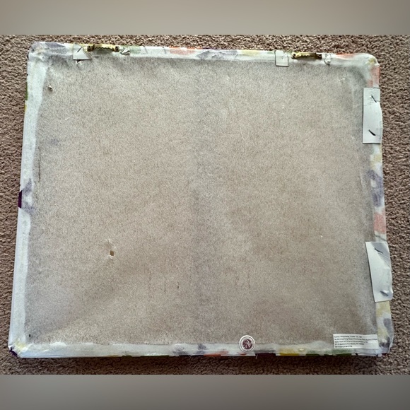 Fabric Memory Memo Board Hanging Wall Art Decor Buttons & Criss Cross Ribbons - Picture 12 of 16